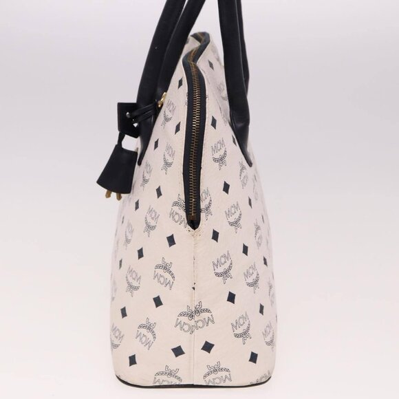 MCM Vicetos Logogram Hand Bag PVC 2way White - Picture 4 of 15